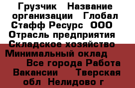 Грузчик › Название организации ­ Глобал Стафф Ресурс, ООО › Отрасль предприятия ­ Складское хозяйство › Минимальный оклад ­ 30 000 - Все города Работа » Вакансии   . Тверская обл.,Нелидово г.